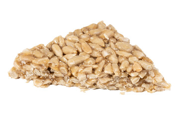 a piece of kozinak isolate on a white background