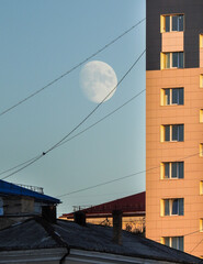 moon over the city