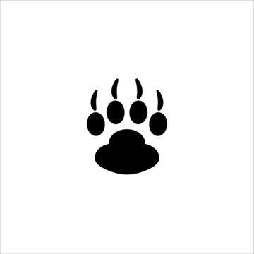 paw footprint with claws icon, vector, illustration, eps 10