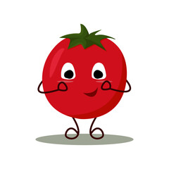 Tomato cartoon illustration. Vector. Character