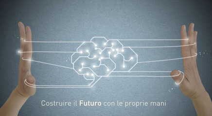fili mani cervello gioco bambini mente progetto futuro cambiamento intelligenza ai