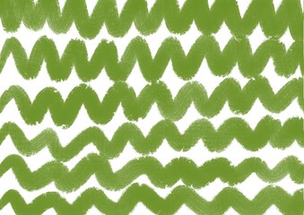 Green striped background. Green zigzag brush