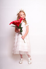 Pretty young lady with angel wings