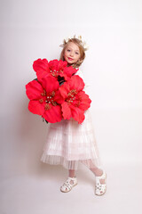 Pretty young lady with angel wings