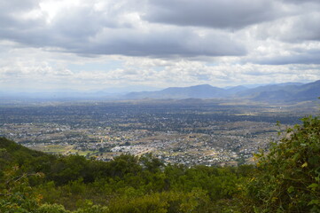 Fototapeta na wymiar Vista superior da cidade de Oaxaca