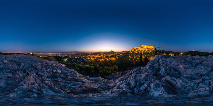 Areopagus Hill at the dawn