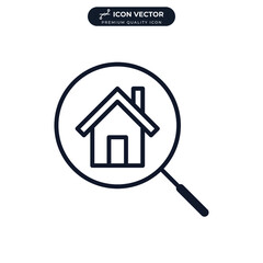 Find a Real Estate icon symbol template for graphic and web design collection logo vector illustration