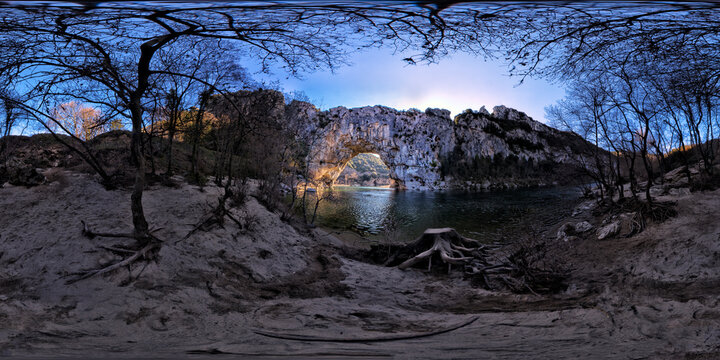 The arch, or Pont d'Arc over the Ard&egrave;che river.