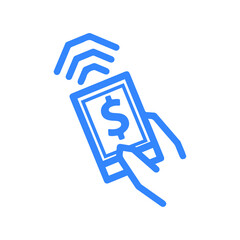 Payment  cash dollar or finance hand icon
