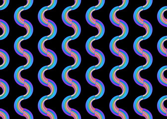 Rainbow background. Retro seamless pattern the 50s and 60s inspired. Seamless abstract Vintage vector illustration