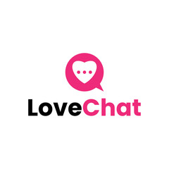 love chat or love talk logo design