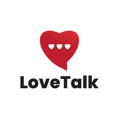 love chat or love talk logo design