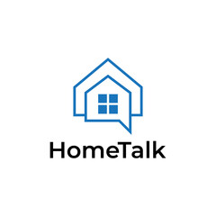 home talk or home chat logo design