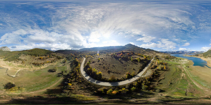 Porma dam aerial photo with my drone at 80 m height in Leon