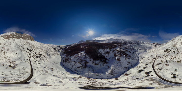 Collainos Aerial photo climb to San isidro with my drone in Asturias
