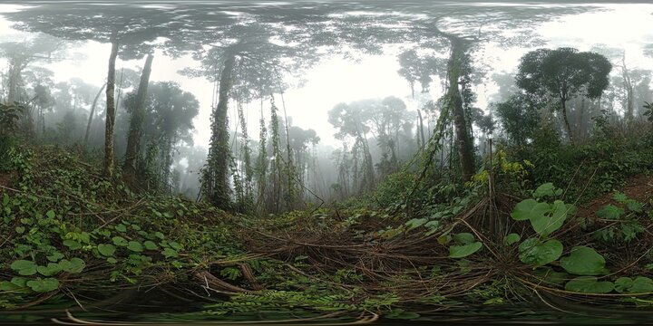 Fototapeta Pure tropical rainforest jungle of Brazil South America Amazon Treking to the Pico do Papagaio  15