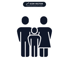Family icon symbol template for graphic and web design collection logo vector illustration