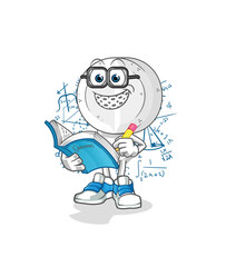 medicine tablet head cartoon geek. cartoon mascot vector