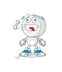 medicine tablet head cartoon burp mascot. cartoon vector