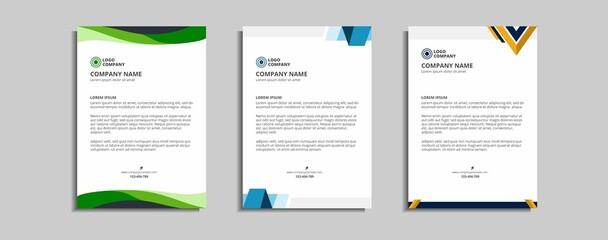 modern corporate letterhead template design