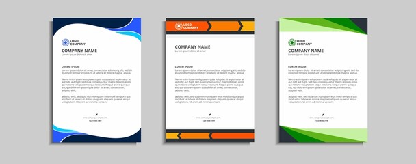 modern corporate letterhead template design