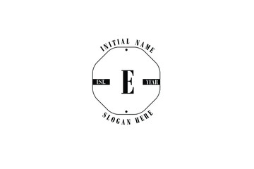 Stylish and Elegant luxurious logo of letter E with polygon for company name or initial name.