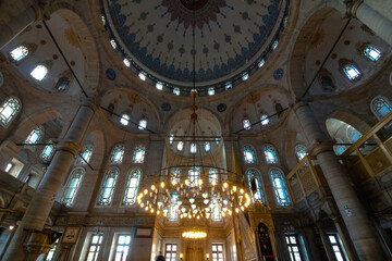 Fototapeta na wymiar Ramadan background photo. Eyup Sultan Mosque in Istanbul