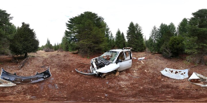 Obliterated Chrysler van [1]