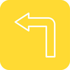 Turn left Vector Icon Design Illustration