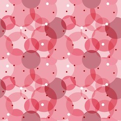 Seamless vector gentle geometric pattern pink circles