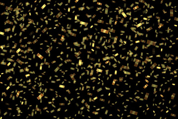 Gold sequins on a black background