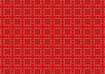 Red kaleidoscope, repeating pattern, design is perfect for printing on fabric or wrapping paper for Valentine's Day