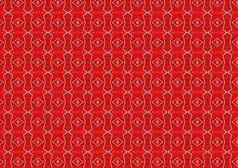 Red kaleidoscope, repeating pattern, design is perfect for printing on fabric or wrapping paper for Valentine's Day