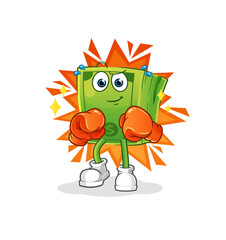 money boxer character. cartoon mascot vector