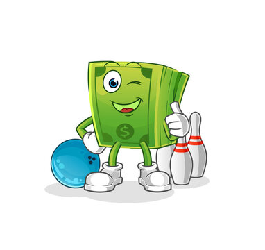 recommend clip art: money play bowling illustration. character vector