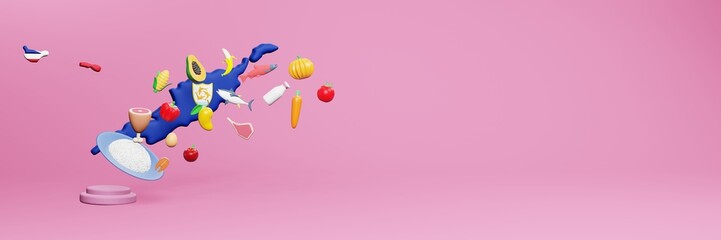 3d rendering of healthy food consumption nutritional requirements in Anguilla