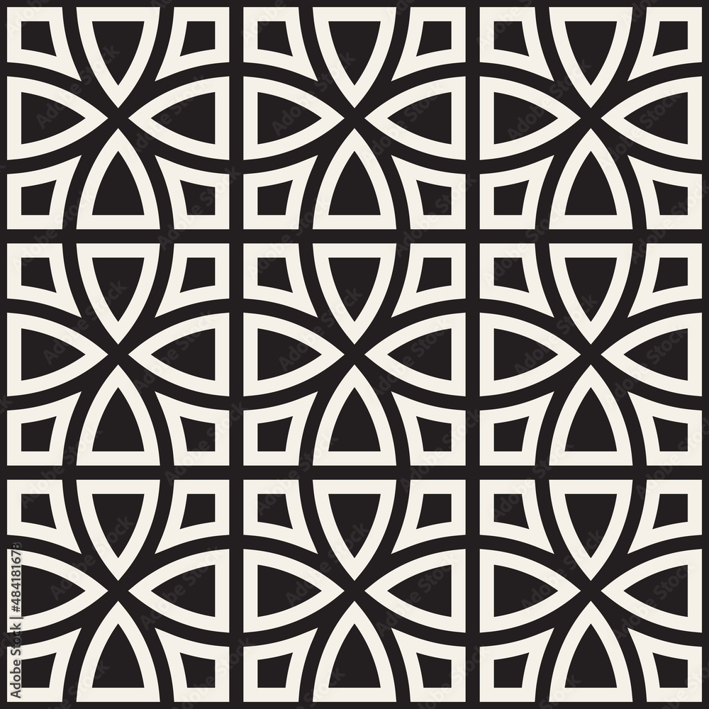 Wall mural vector seamless pattern. repeating geometric elements. stylish background design.