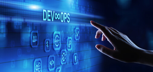 DevOps Methodology Development Operations agil programming technology concept.