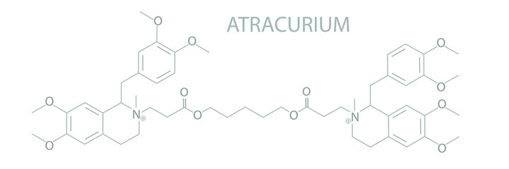 Atracurium molecular skeletal chemical formula.	
