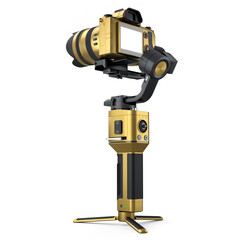 3-axis gimbal stabilization system with nonexistent mirrorless camera isolated