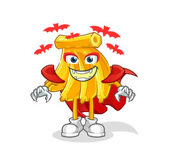 Banana Dracula illustration. character vector