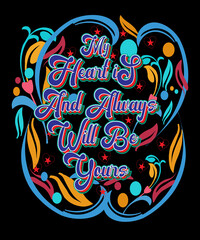 valentine's typography t-shirt design