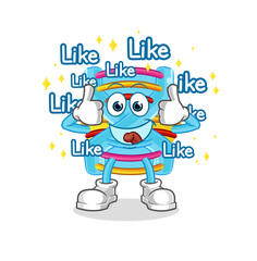 DNA give lots of likes. cartoon vector