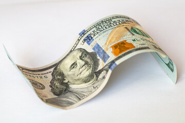 U.S. 100 dollar banknotes background