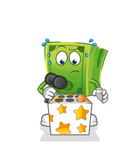 money play whack a mole mascot. cartoon vector