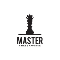 Chess piece icon logo design