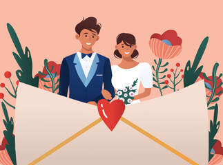 wedding day, family, the bride and groom