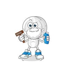 medicine tablet head cartoon shave facial hair vector. cartoon character