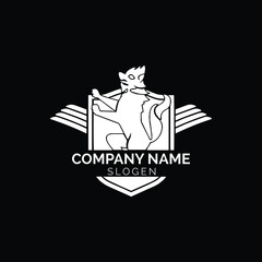 wolf shield logo , wolf shield initial , wolf shield icon