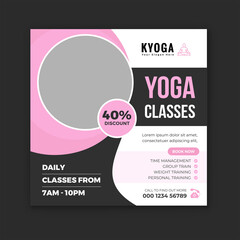 Yoga digital marketing Instagram post and web banner design